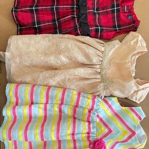 Bonnie Jean Red Plaid Holiday Dress Top